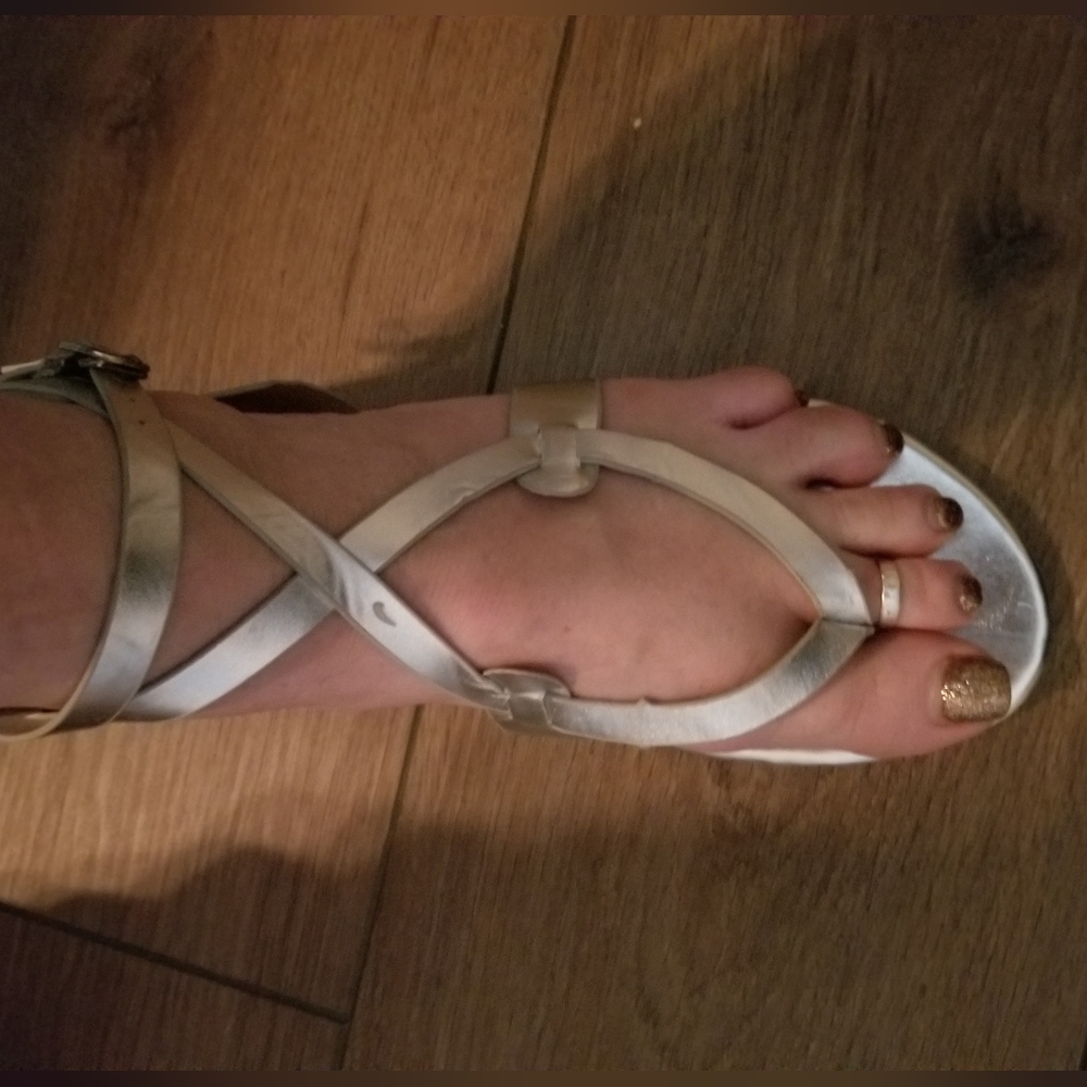 Silver sandals